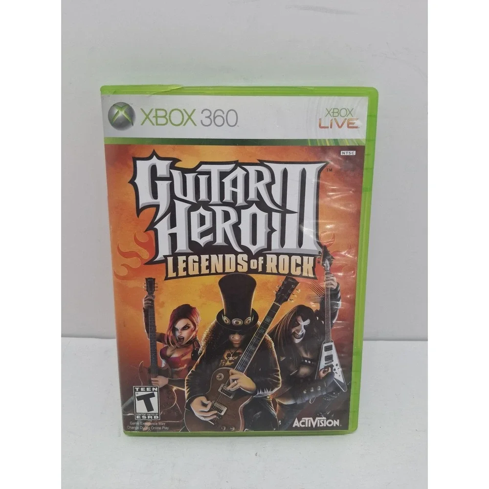Guitar Hero III Legends of Rock Xbox 360 Game Activision NTSC CIB Complete